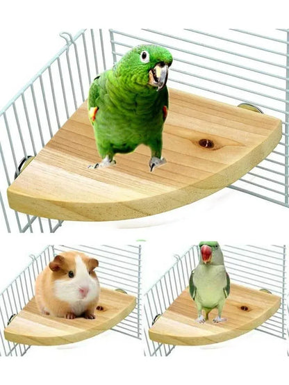 Wooden Bird Perch Platform