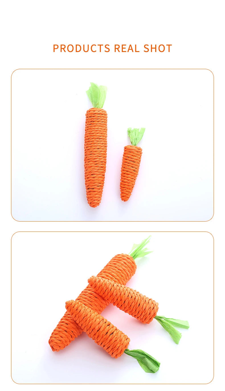 Carrot Paper-Rope Cat Chew