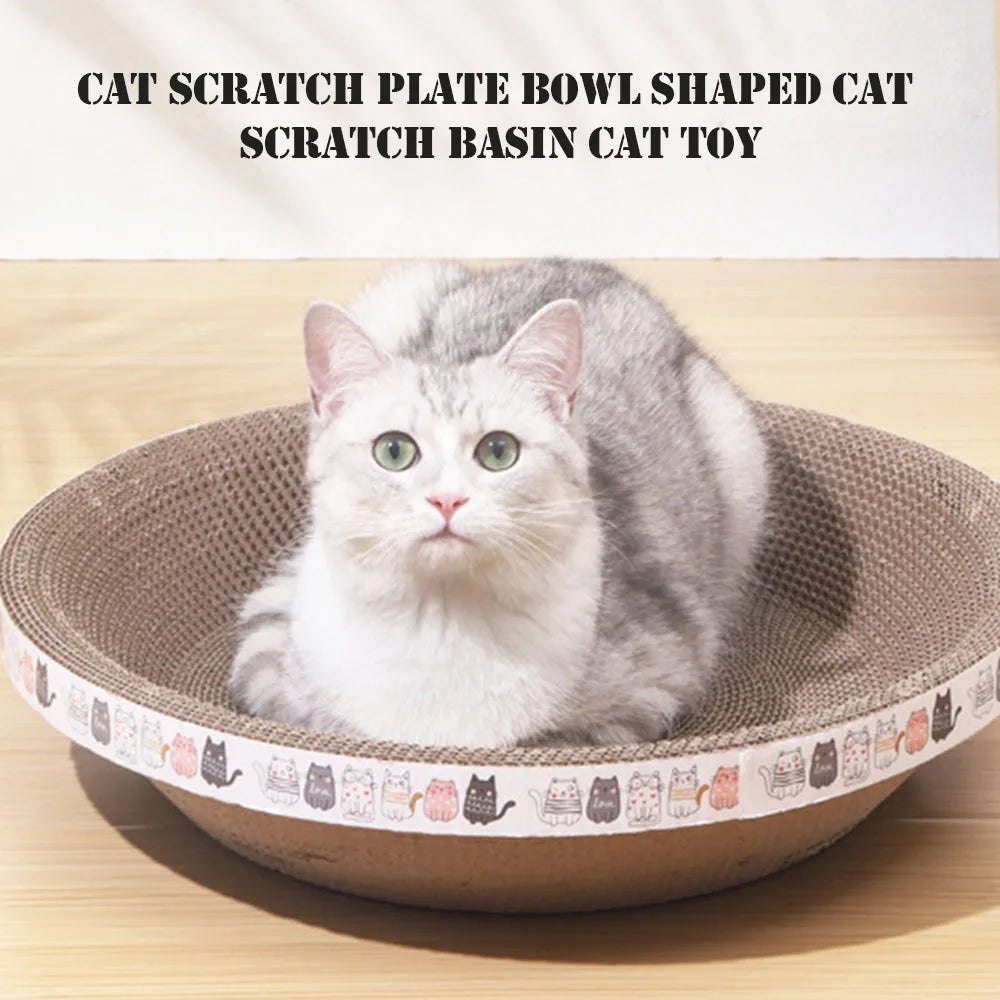 Bowl-Shaped Cardboard Cat Scratcher