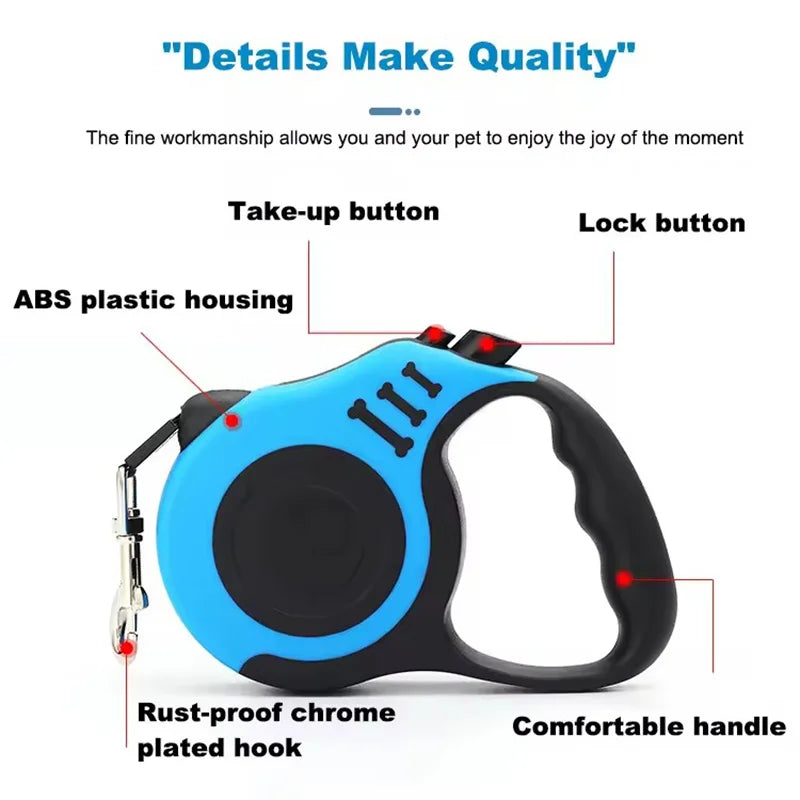 Braided Retractable Dog Leash
