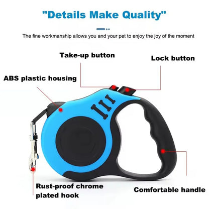 Braided Retractable Dog Leash