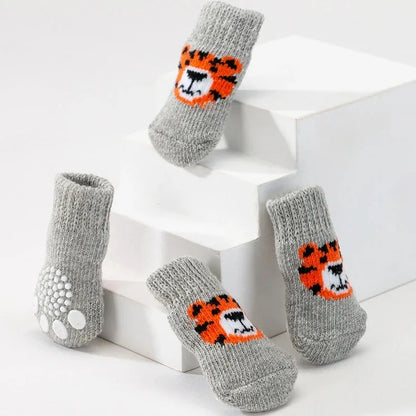Winter Knit Dog Socks (Set of 4)