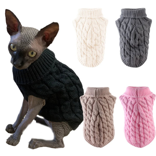Knitted Sphynx Cat Sweater