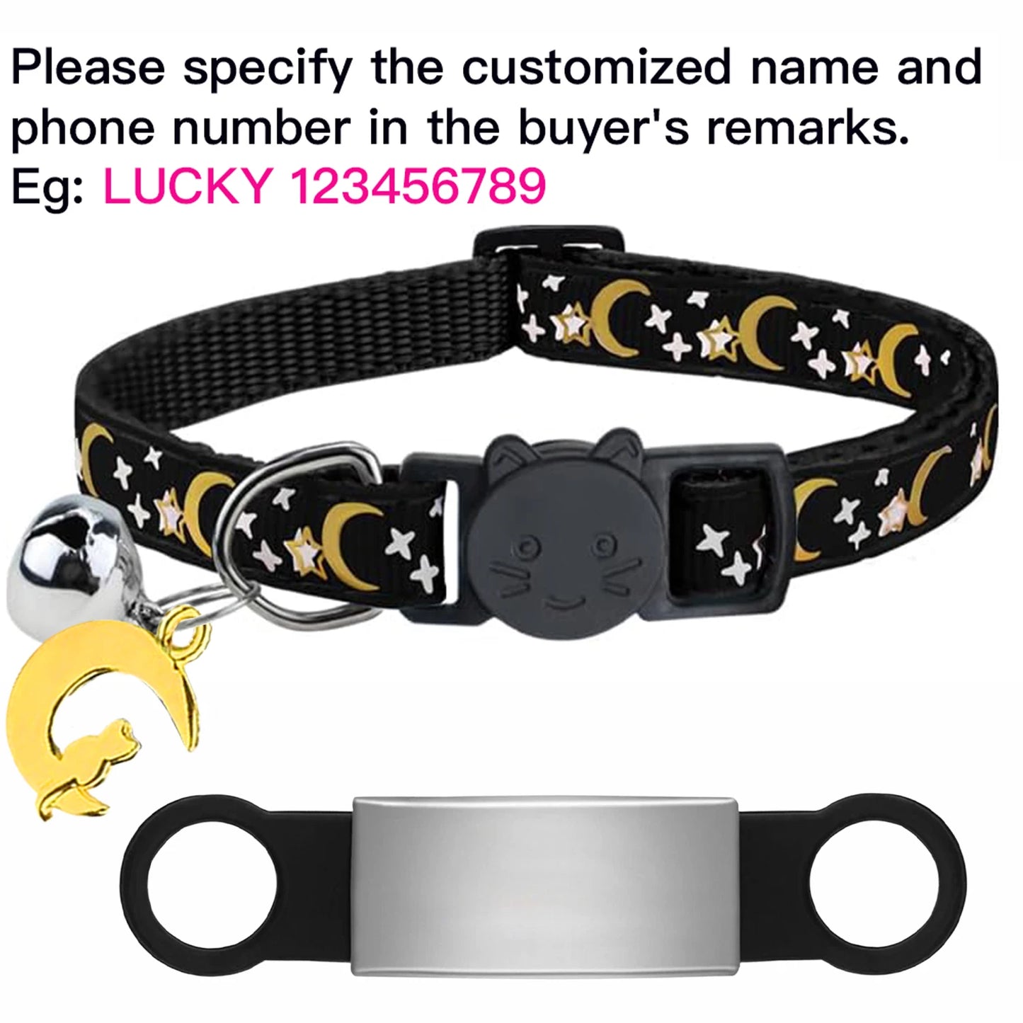Personalised Glow Cat Collar with ID