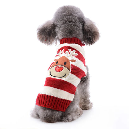 Christmas Deer Knit Dog Sweater
