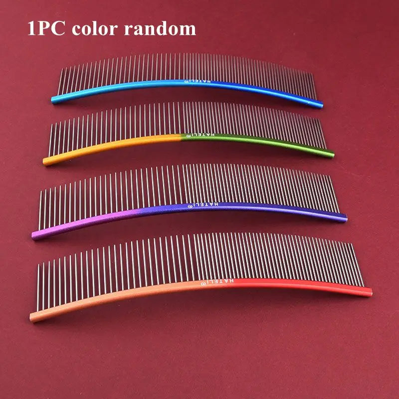 Curved Stainless Steel Pet Comb