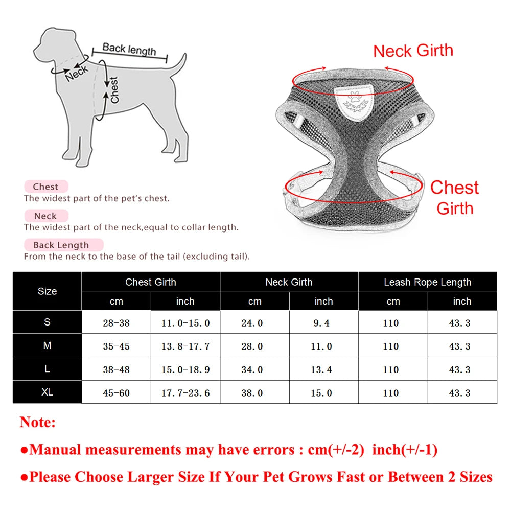 Reflective Cat Harness & Leash Set