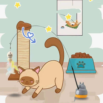 Feather Cat Teaser Wand
