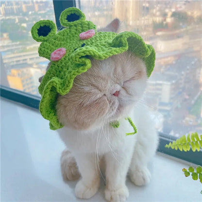 Knit Cat Photo-Prop Hat