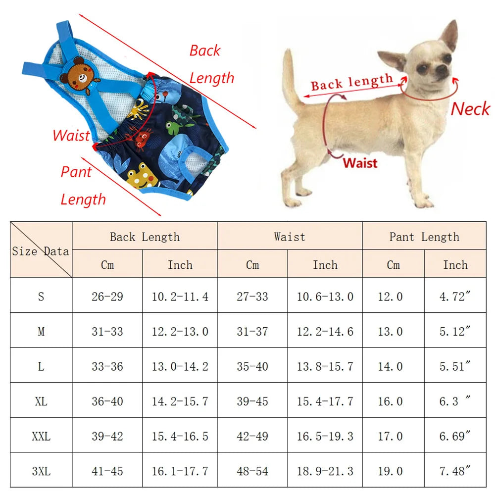 Washable Dog Sanitary Pants