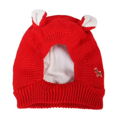 Knit Dog Ear Muffs & Hat