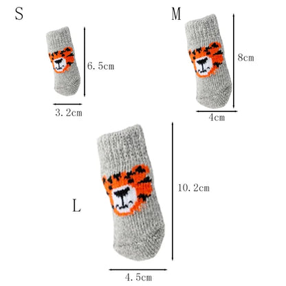 Winter Knit Dog Socks (Set of 4)