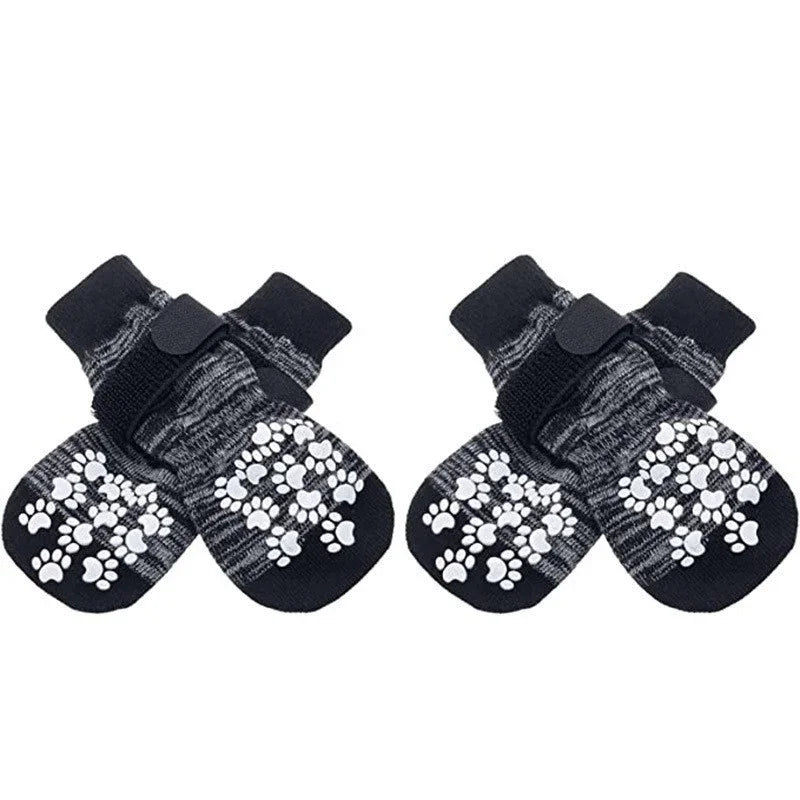 Anti-Slip Dog Socks with Straps (Set of 4)