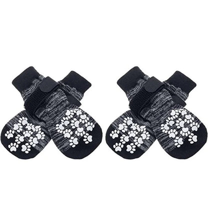 Anti-Slip Dog Socks with Straps (Set of 4)
